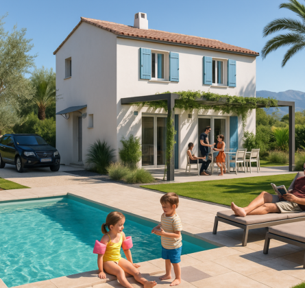 TERRAIN EN COLLINE VIABILISE AVEC VUE SUR LA VILLE - constrcuteur de maison - Villas la Provençale
