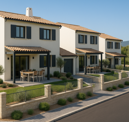 TERRAIN EN COLLINE VIABILISE AVEC VUE SUR LA VILLE - constrcuteur de maison - Villas la Provençale