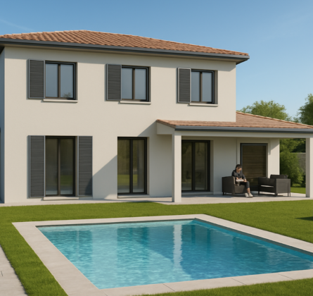 TERRAIN + VILLA D&rsquo;ARCHITECTE  « AUX PORTES D&rsquo;AIX EN PROVENCE » - constrcuteur de maison - Villas la Provençale