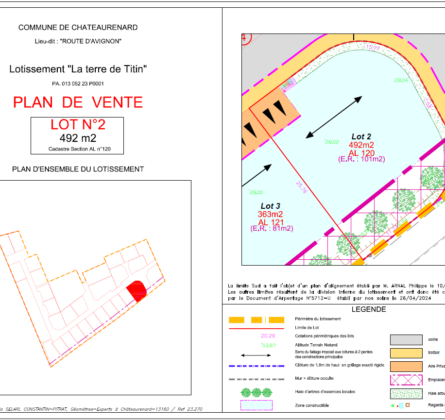 Terrain constructible, bel emplacement à Châteaurenard - constrcuteur de maison - Villas la Provençale