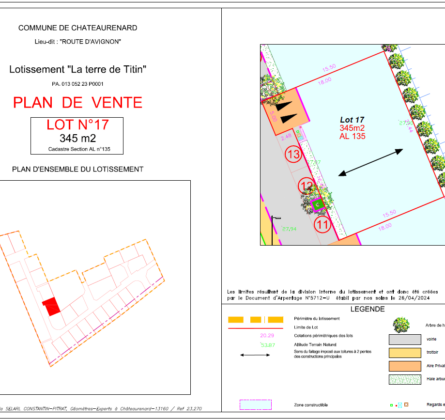 Terrain constructible, bel emplacement à Châteaurenard - constrcuteur de maison - Villas la Provençale