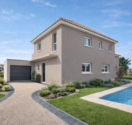 Rare maison NEUVE contemporaine de 100 M2 avec garage sur SENAS - constrcuteur de maison - Villas la Provençale