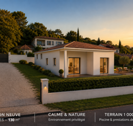 Exclusivité – Aux portes d »AIX – PROJET d&rsquo;ARCHITECTE « personnalisé » - constrcuteur de maison - Villas la Provençale