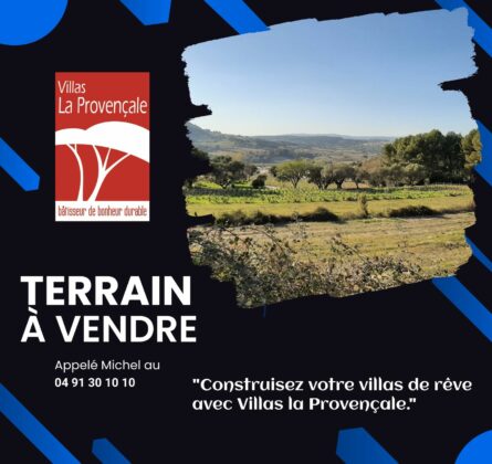 Terrain à bâtir – Marseille 11e – La Valentine – 1 050 m² - constrcuteur de maison - Villas la Provençale