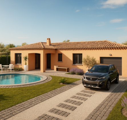 TRES RARE TERRAIN VIABILISE DE 800 M2 HORS LOTISSEMENT - constrcuteur de maison - Villas la Provençale