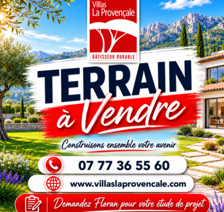 Terrain constructible, bel emplacement à Cabannes - constrcuteur de maison - Villas la Provençale