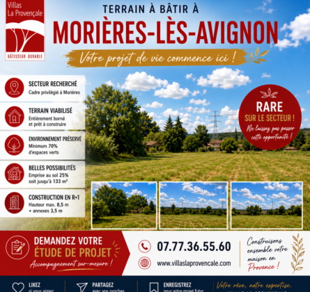 Terrain Constructible à Morières-Lès-Avignon ! - constrcuteur de maison - Villas la Provençale