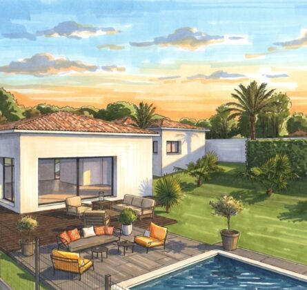 TERRAIN + VILLA D&rsquo;ARCHITECTE  « AUX PORTES D&rsquo;AIX EN PROVENCE » - constrcuteur de maison - Villas la Provençale