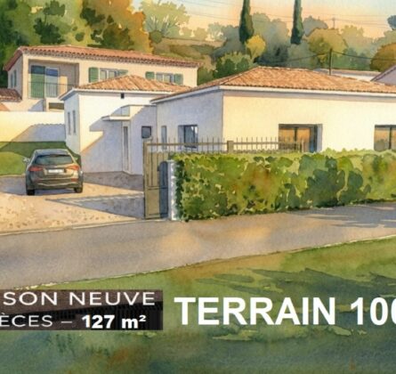 TERRAIN + VILLA D&rsquo;ARCHITECTE  « AUX PORTES D&rsquo;AIX EN PROVENCE » - constrcuteur de maison - Villas la Provençale