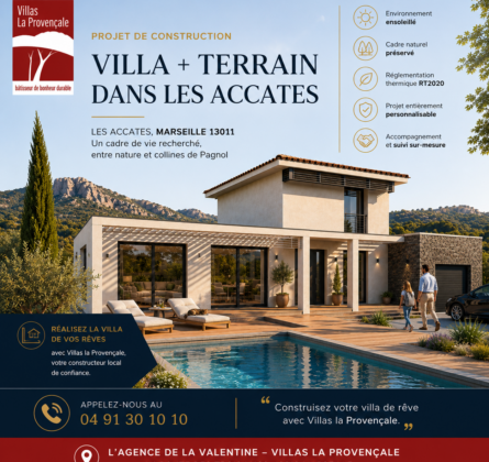 TERRAINS À BÂTIR – MARSEILLE 11ÈME – LES ACCATES - constrcuteur de maison - Villas la Provençale