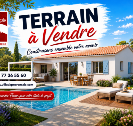 Terrain constructible, bel emplacement à Caumont-sur-Durance - constrcuteur de maison - Villas la Provençale