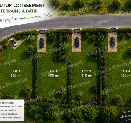 TERRAIN « viabilisé » prêt à construire - constrcuteur de maison - Villas la Provençale