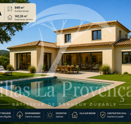 TERRAIN DE PRESTIGE – En Exclusivité- « Aux portes d&rsquo;AIX » vue dégagée - constrcuteur de maison - Villas la Provençale