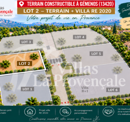 Projet Construction Maison Neuve 5 pièces à Gémenos (13420) – Lot 02 - constrcuteur de maison - Villas la Provençale