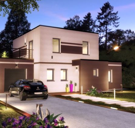 Maison contemporaine 4 chambres et garage avec jardin - constrcuteur de maison - Villas la Provençale