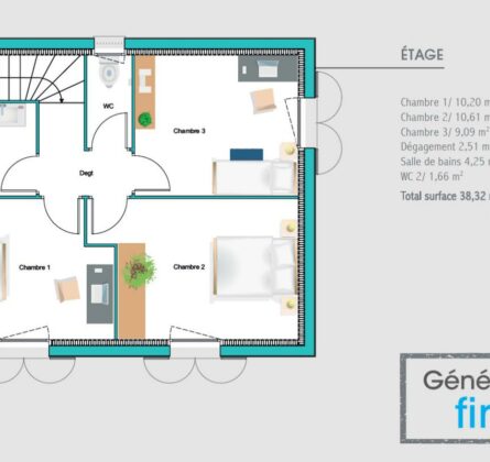 Projet de constrcution R+1 idéal primo-accédant - constrcuteur de maison - Villas la Provençale