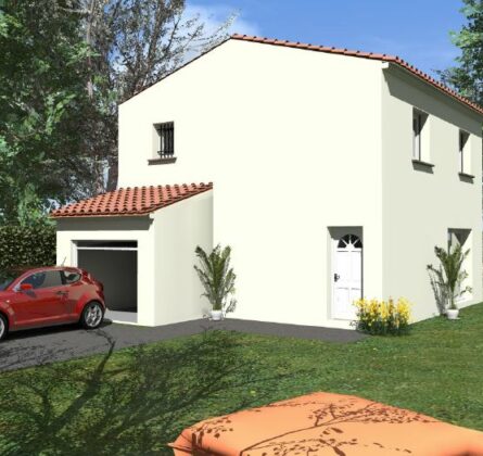 Maison Familiale étage 3 chambres avec garage intégré avec jardin - constrcuteur de maison - Villas la Provençale