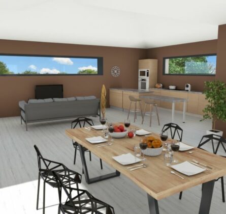 Maison Familiale étage 3 chambres avec garage intégré avec jardin - constrcuteur de maison - Villas la Provençale