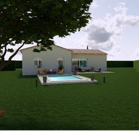 Maison de plain pied orienté sud avec garage accolé - constrcuteur de maison - Villas la Provençale