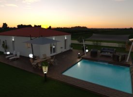 Maison plain pied de 3 chambres en camapgne