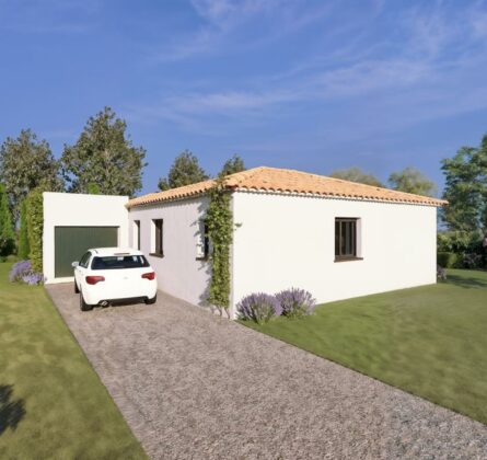 Maison contemporaine neuve plain pied sur grand parcelle Hors lotissement - constrcuteur de maison - Villas la Provençale
