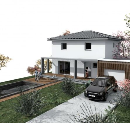 Maison Contemporaine sur un terrain de 800m² + garage - constrcuteur de maison - Villas la Provençale
