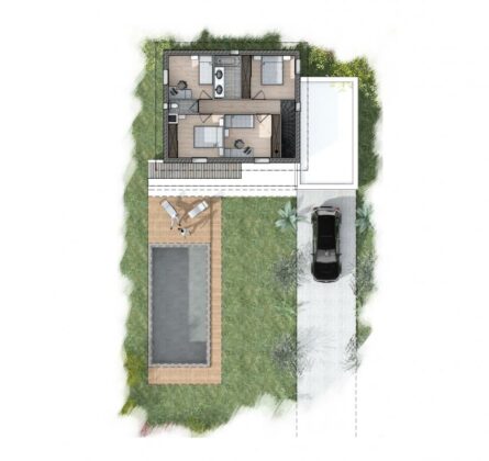 Maison Contemporaine sur un terrain de 800m² + garage - constrcuteur de maison - Villas la Provençale