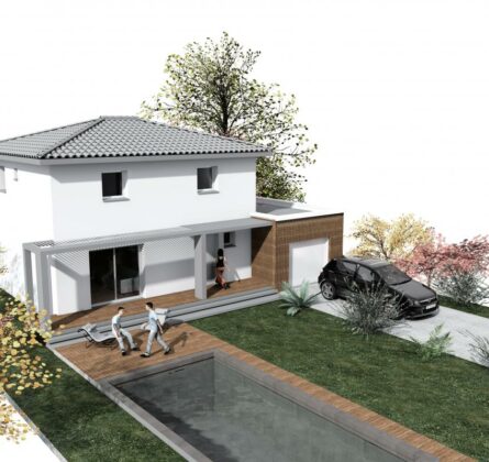 Maison Contemporaine sur un terrain de 800m² + garage - constrcuteur de maison - Villas la Provençale