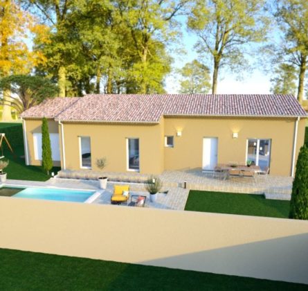 Maison 3 chambres avec garage accolé sur terrain orienté sud - constrcuteur de maison - Villas la Provençale