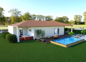 Maison de Plain pied 4 chambres sur grand terrain