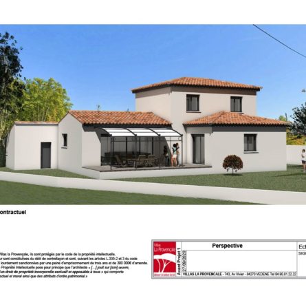 MORIERES LES AVIGNON  – Maison 4 chambres RE2020 - constrcuteur de maison - Villas la Provençale