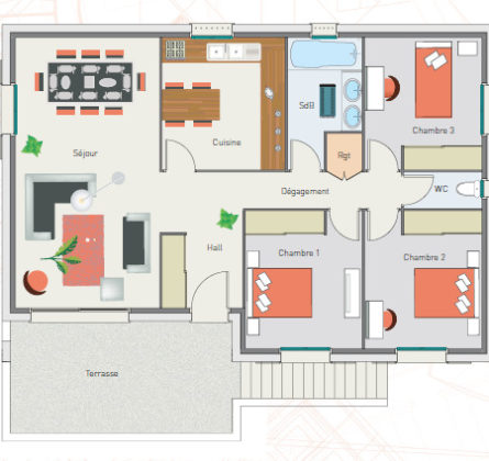 AMBRE – 80m² - constrcuteur de maison - Villas la Provençale