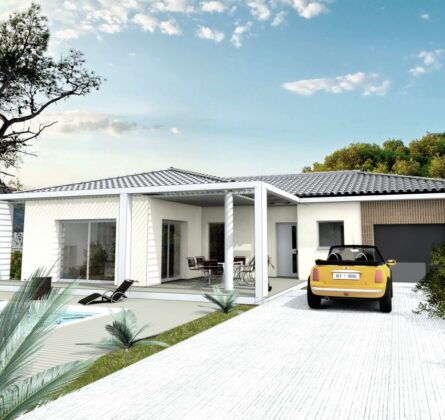 Maison moderne 90m² + Garage 23m² sur Terrain de 555m² - constrcuteur de maison - Villas la Provençale