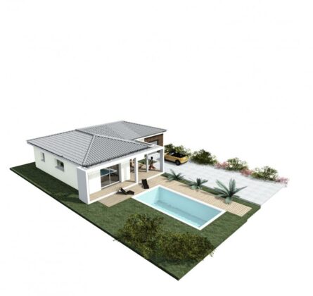 Maison moderne 90m² + Garage 23m² sur Terrain de 555m² - constrcuteur de maison - Villas la Provençale