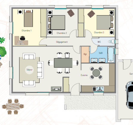 Maison de 88m² + terrain sur FONTVIEILLE - constrcuteur de maison - Villas la Provençale