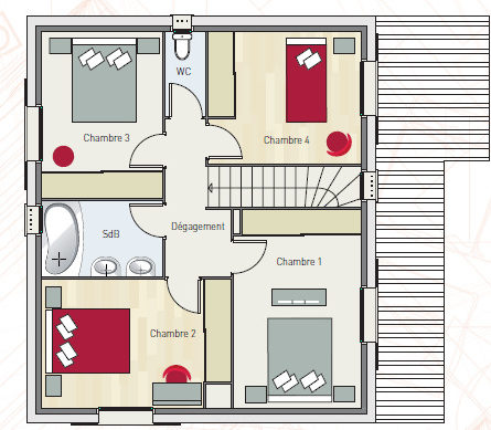 Maison a étage  de 100m² + terrain Avignon - constrcuteur de maison - Villas la Provençale