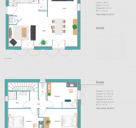 Maison de 80m² sur les hauteurs de COMPS - constrcuteur de maison - Villas la Provençale