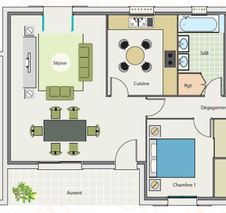 Maison neuve a bâtir 80m² – Beaucaire 557m² - constrcuteur de maison - Villas la Provençale