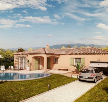 Projet de construction de 105m² + Garage 23m² à Istres sur terrain de 400m² - constrcuteur de maison - Villas la Provençale