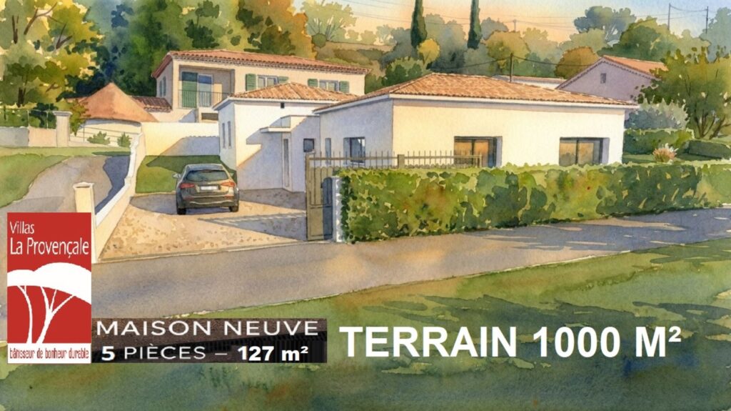 TERRAIN + VILLA D&rsquo;ARCHITECTE  « AUX PORTES D&rsquo;AIX EN PROVENCE »