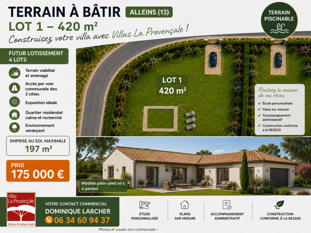 TERRAIN « viabilisé » prêt à construire