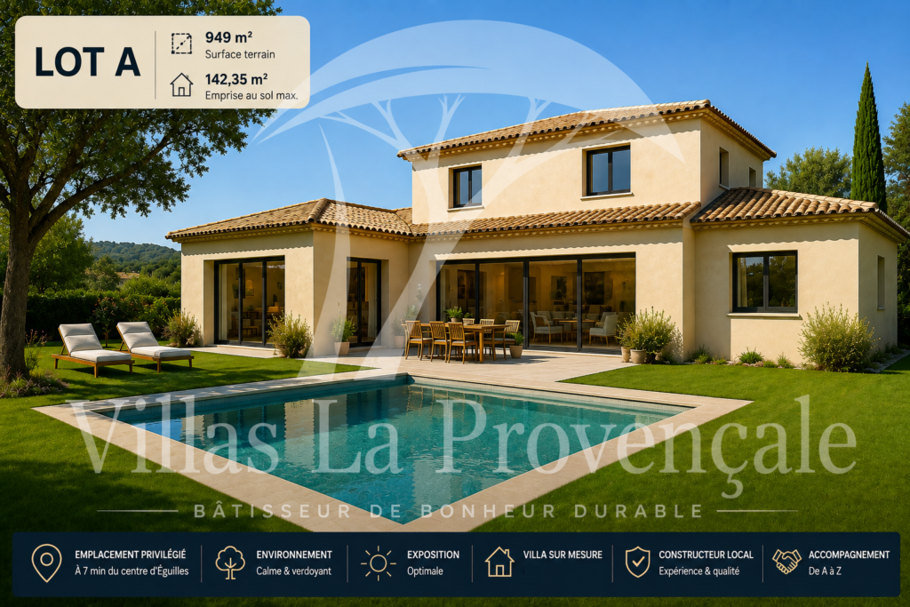 TERRAIN DE PRESTIGE – En Exclusivité- « Aux portes d&rsquo;AIX » vue dégagée
